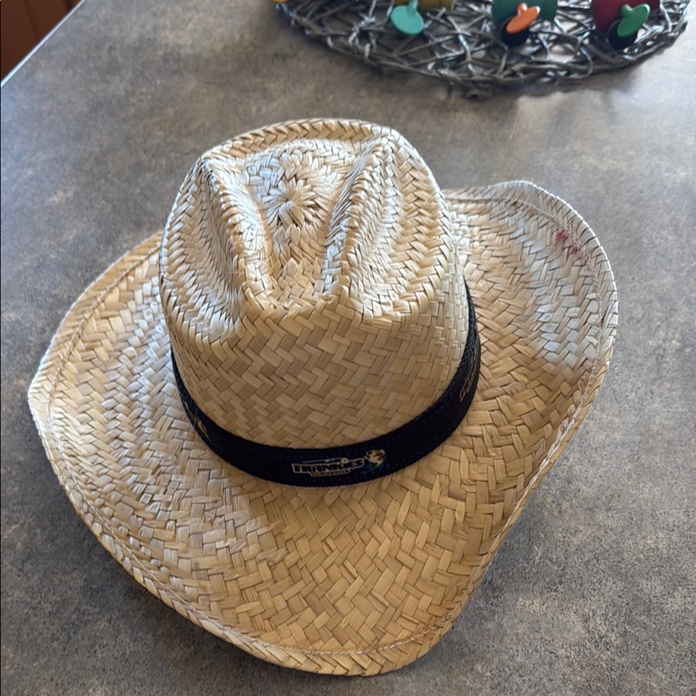Natural Straw Cowboy Hat with Black Band